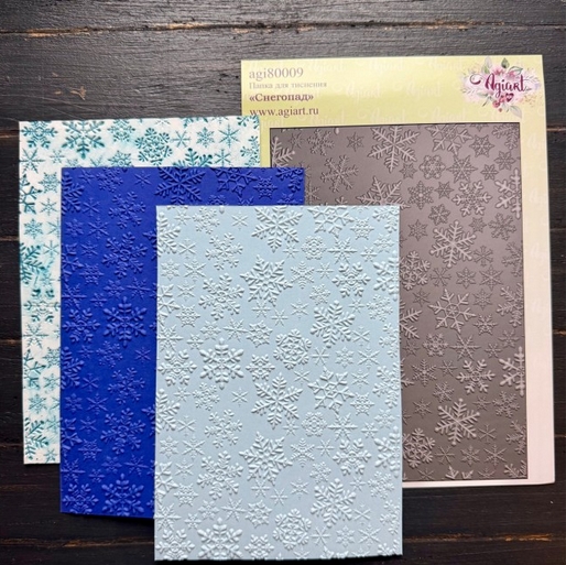 В ПУТИ до 7.12 Папка для тиснения 3D Agiart "Снегопад"
