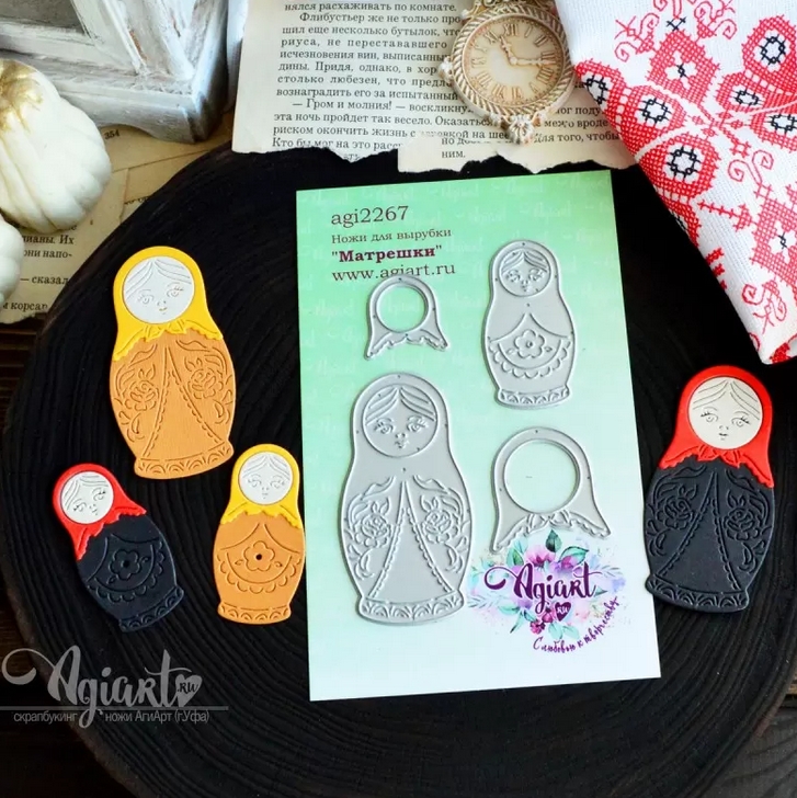ПРЕДЗАКАЗ до 22.02 Ножи для вырубки Agiart "Матрешки"